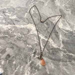 Long, Crystal pendant necklace